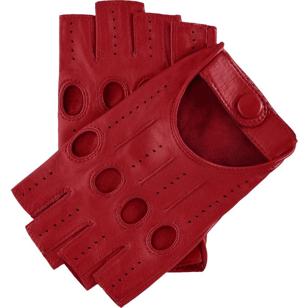 Autohandschuhe Damen Rot - Fingerlos - Handgefertigt in Italien – Luxus Lederhandschuhe - Handgefertigt in Italien – Fratelli Orsini® - 1