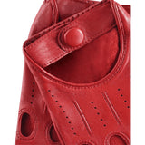 Autohandschuhe Damen Rot - Fingerlos - Handgefertigt in Italien – Luxus Lederhandschuhe - Handgefertigt in Italien – Fratelli Orsini® - 3