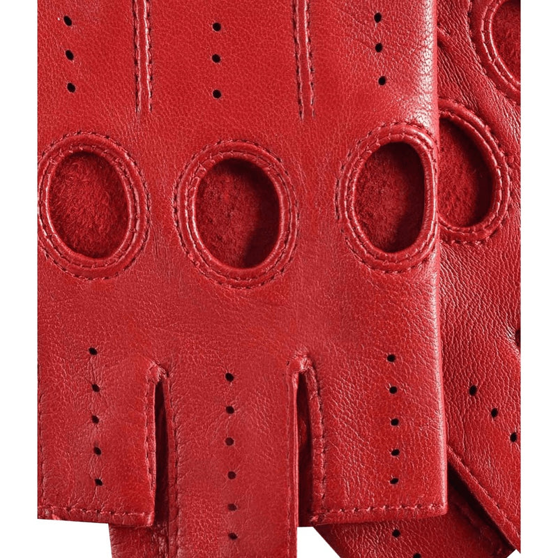 Autohandschuhe Damen Rot - Fingerlos - Handgefertigt in Italien – Luxus Lederhandschuhe - Handgefertigt in Italien – Fratelli Orsini® - 5