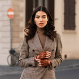 Autohandschuhe Damen Cognac - Fingerlos - Handgefertigt in Italien – Luxus Lederhandschuhe - Handgefertigt in Italien – Fratelli Orsini® - 5