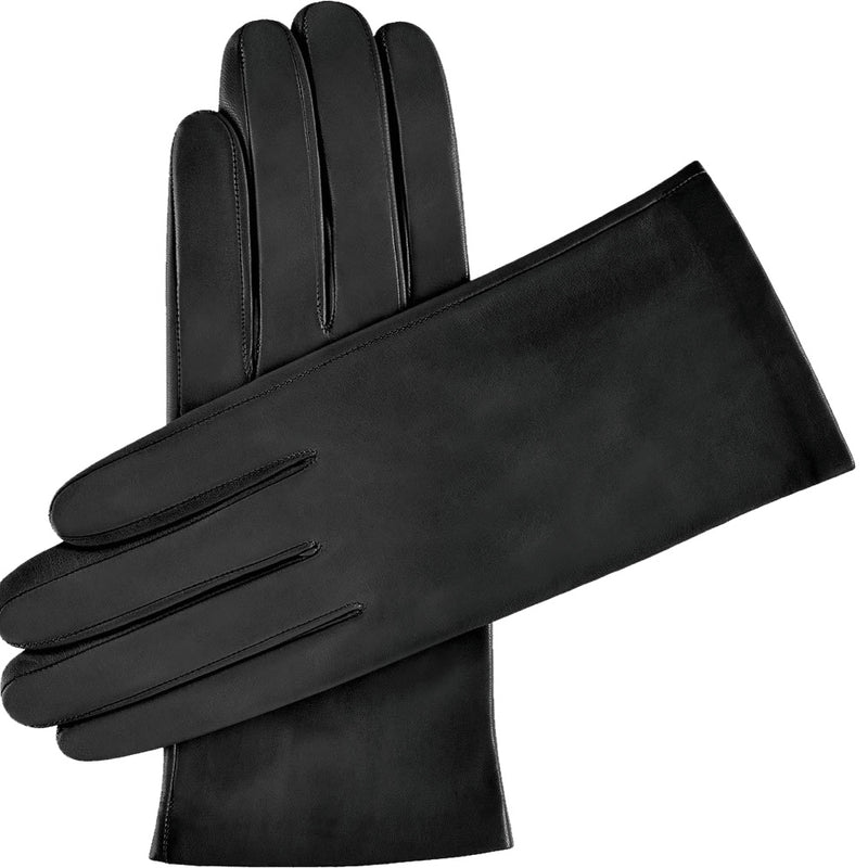 Lederhandschuhe Damen Schwarz Seidenfutter - Handgefertigt in Italien – Luxus Lederhandschuhe - Handgefertigt in Italien – Fratelli Orsini® - 1