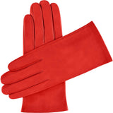 Lederhandschuhe Damen Rot - Seidenfutter - Handgefertigt in Italien – Luxus Lederhandschuhe - Handgefertigt in Italien – Fratelli Orsini® - 1
