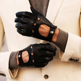 Autohandschuhe Herren Schwarz - Touchscreen - Handgefertigt in Italien – Luxus Lederhandschuhe - Handgefertigt in Italien – Fratelli Orsini® - 4