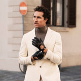 Autohandschuhe Herren Schwarz - Touchscreen - Handgefertigt in Italien – Luxus Lederhandschuhe - Handgefertigt in Italien – Fratelli Orsini® - 5