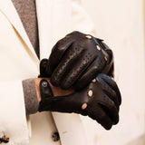 Autohandschuhe Herren Braun - Touchscreen - Handgefertigt in Italien – Luxus Lederhandschuhe - Handgefertigt in Italien – Fratelli Orsini® - 6